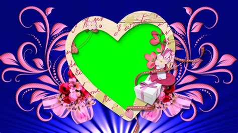 Flowers Wedding Video Backgrounds With Heart Blue Love