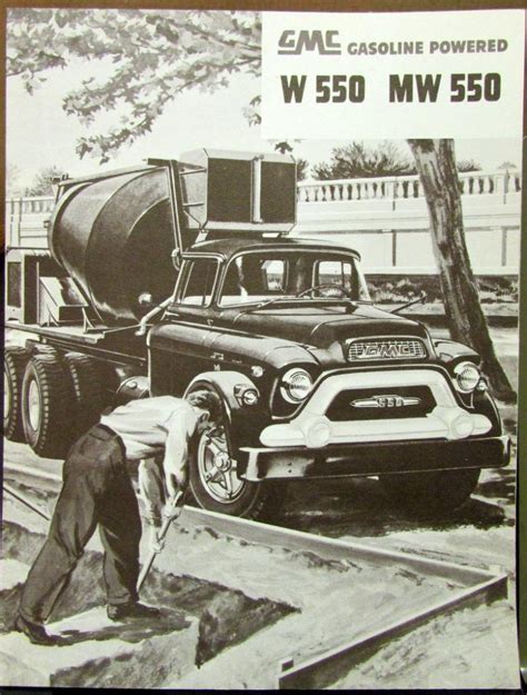 1955 Gmc W 550 And Mw 550 Gasoline Powered Truck Sales Brochure Folder