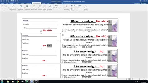 Formato De Rifa En Excel Imagui