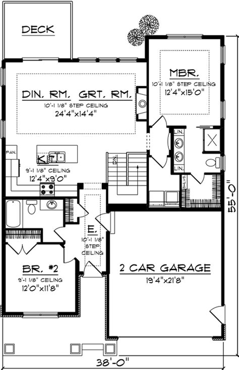 Craftsman House Plan 2 Bedrooms 2 Bath 1334 Sq Ft Plan 7 1232 House