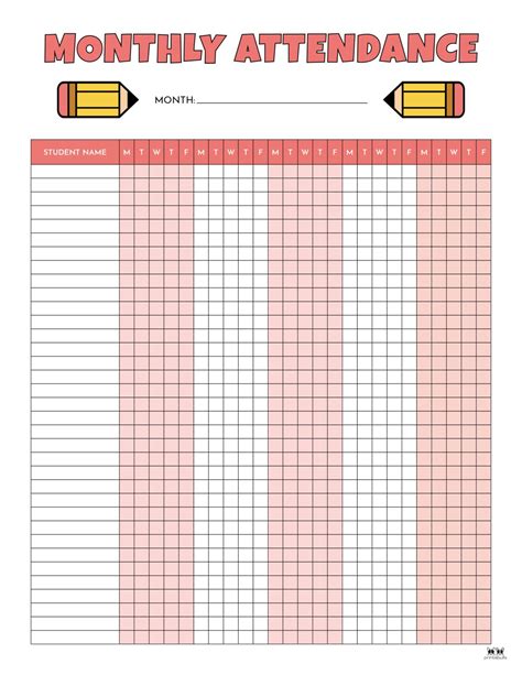 Download Free Amp Printable Attendance Sheet In Excel Riset