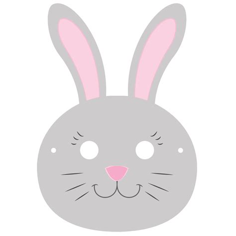 bunny mask template  printable papercraft templates