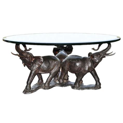 50 long terzo coffee table bronze iron polished marble top periodical rack. Three Elephant Bronze Sculpture Base Coffee Table With ...