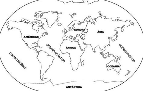 Mapas De Paises Y Continentes Para Colorear Con Nombres Colorear