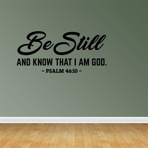 Empresal Christian Wall Decal Bible Verse Decal Be Still And Know I Am