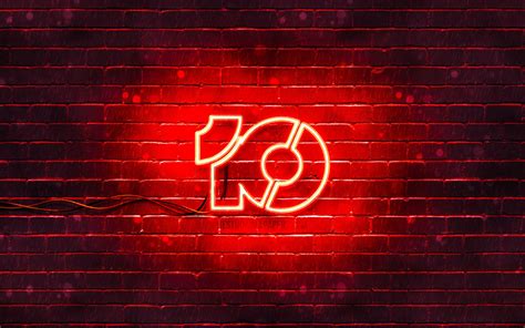 Download Wallpapers Windows 10 Red Logo 4k Red Brickwall Creative