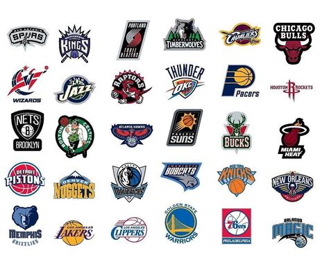 Nba National Basketball Association Team Logo Stickers Set Of 30 Teams