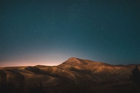 Stars Over Desert Mountains 5k Hd Nature 4k Wallpapers