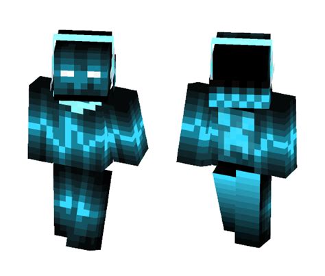 Download Cool Blue Neon Creeper Boy Minecraft Skin For Free