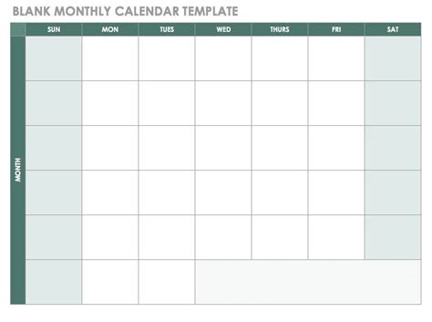 Free Printable Monthly Schedule Template Two Cute Designs 013 Blank