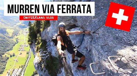Murren Via Ferrata On Cliff Edge In Switzerland Youtube