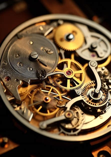Premium Ai Image Gears And Cogs In Clockwork Watch Mechanism Close Up