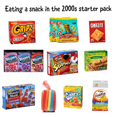 Eating A Snack In The 2000s Starter Pack Starterpacks