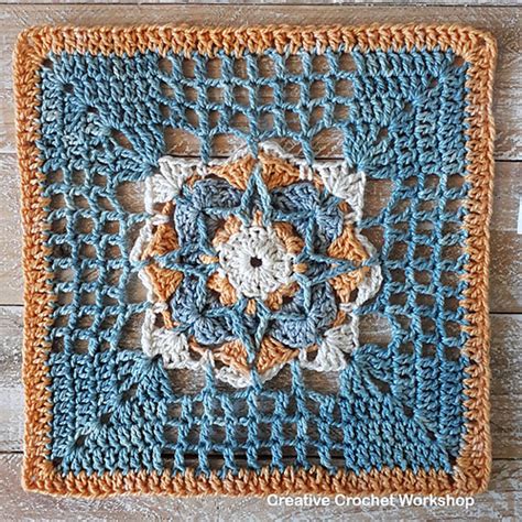 Ravelry Framed Filet Star Flower Square Pattern By Joanita Theron