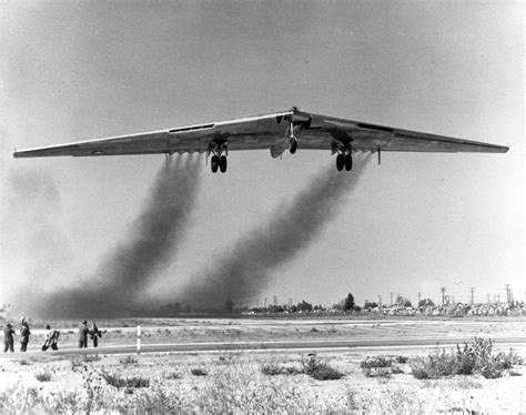 Northrop Yb 49 42 102367 Flying Wing Takes Off From Northrop Field In