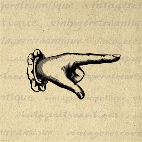 Digital Printable Finger Pointing Graphic Classic Pointing Etsy