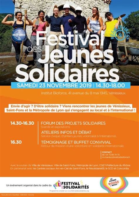 Festival Des Jeunes Solidaires Institut Bioforce Vénissieux Info