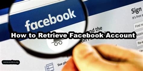 How To Retrieve Facebook Account Recover Facebook Account Recover