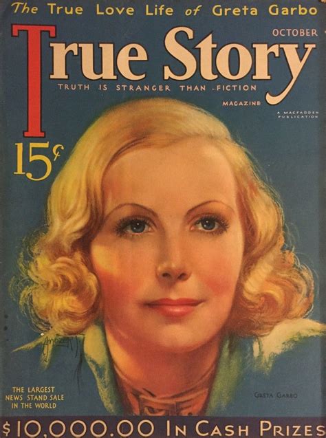 Greta Garbo True Story Oct Star Magazine Movie Magazine Cool Magazine Beauty Magazine