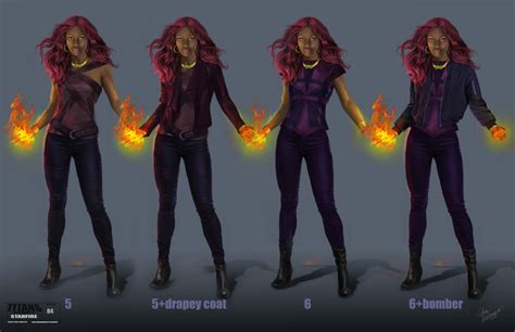 Starfire Suit Season 2 Concept Art Rtitanstv