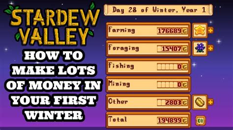 How To Make Money In Winter In Stardew Valley Youtube