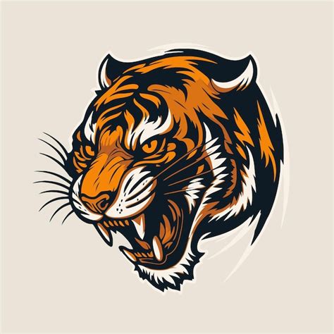 Premium Vector Tiger Head Logo Icon Mascot Vector Illustration
