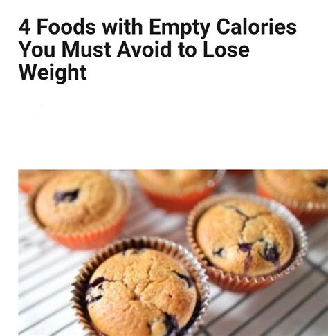 Wealth Mail On Twitter Foods With Empty Calories You Must Avoid To