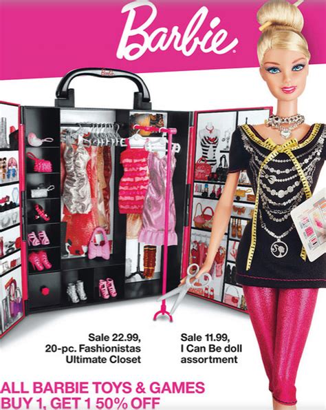 Target All Barbie Dolls And Toys B1g1 50 Off 1000 Barbie Coupon