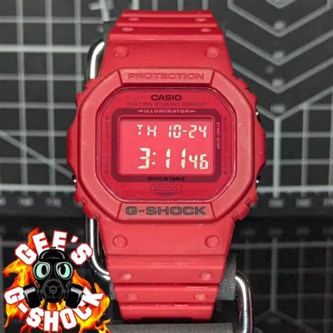 Casio G Shock Dw Redout Th Anniv Square Red Black Dw C Picclick Uk