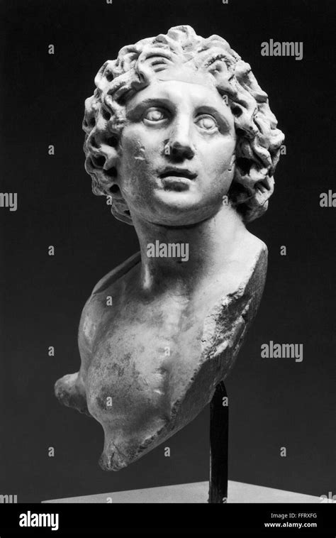 Alexander The Great N356 323 Bc King Of Macedonia Alabaster Bust