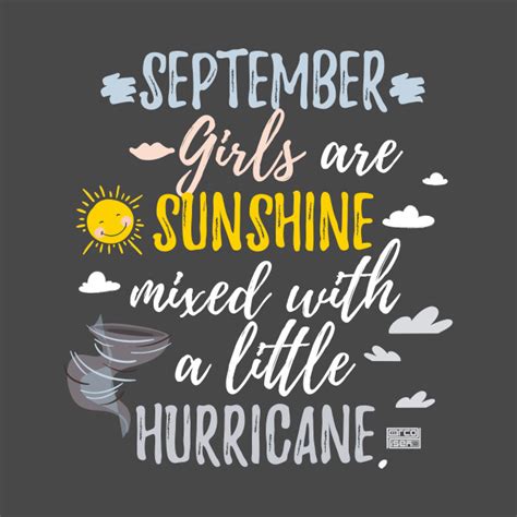 September Girls Sunshine And Hurricane Birth Month Birth Month T