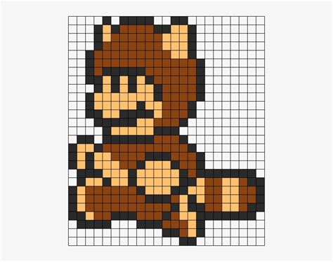 Draw Pixel Tanooki Mario Transparent PNG - 484x568 - Free Download on
