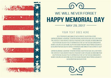 Memorial Day Template 147813 Vector Art At Vecteezy