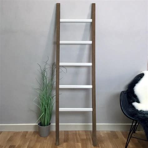 Rustic Wooden Towel Ladder Clay Towel Ladder Ladder Artisan Design