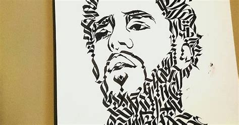 My Calligraphic Portrait Of Cole Xpost From R Hiphopimages Imgur