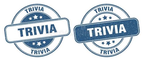 Trivia Stamp Trivia Label Round Grunge Sign Stock Vector