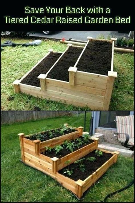 Diy Cedar Raised Garden Bed With Legs Raised Garden Bed Table By