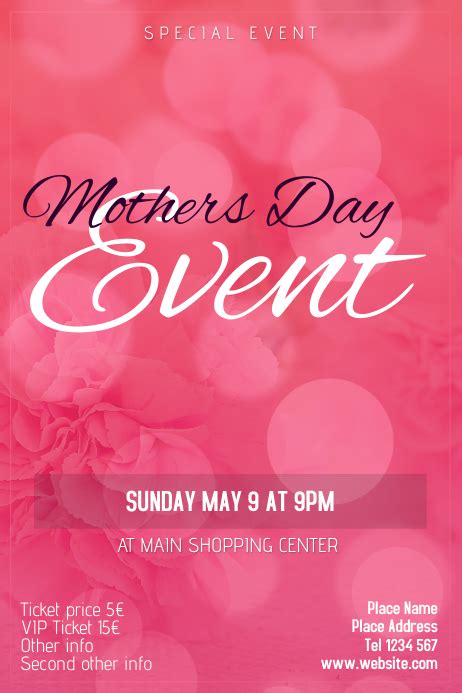 Mothers Day Event Flyer Template Postermywall
