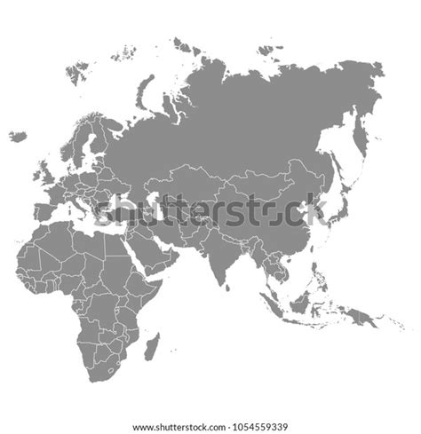 Territory Continents Africa Europe Asia Eurasia Stock Vector Royalty