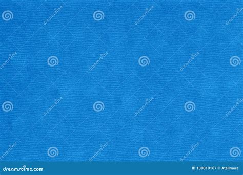 Blue Velvet Fabric Corduroy Texture With Horizontal Sewing Patterns