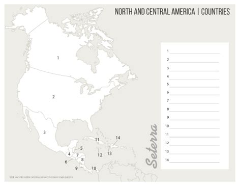 Countries Of North America Map Quiz United States Map