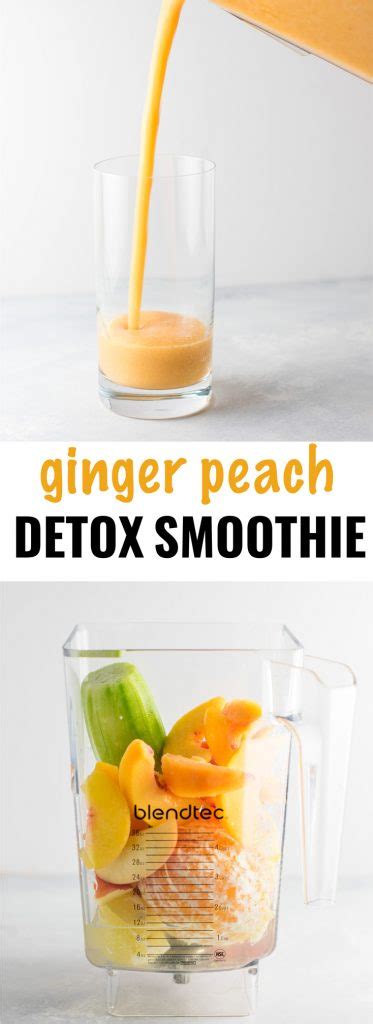 Ginger Peach Detox Smoothie Recipe With Cucumber And Lemon