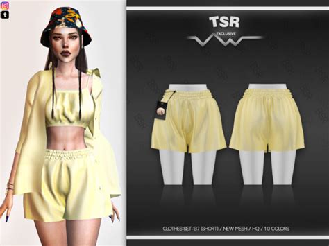 Clothes Set 137 Shorts Bd495 By Busra Tr At Tsr Sims 4 Updates