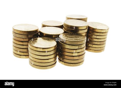 Stacks Of Australian Coins Stock Photo Alamy