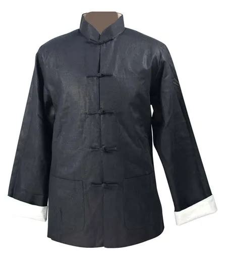 Black Chinese Tradition Mens Kung Fu Jacket Shirt Coat Cotton Linen
