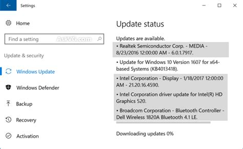 Windows 10 Tip Disable Automatic Driver Updates Installation Via