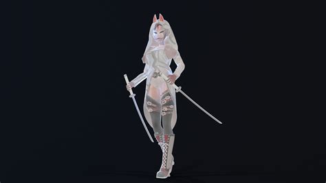 Blitz Girl With Katanas 3d Model Cgtrader