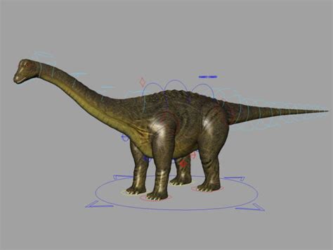 Brontosaurus Rig Animation Ready 3d Models World