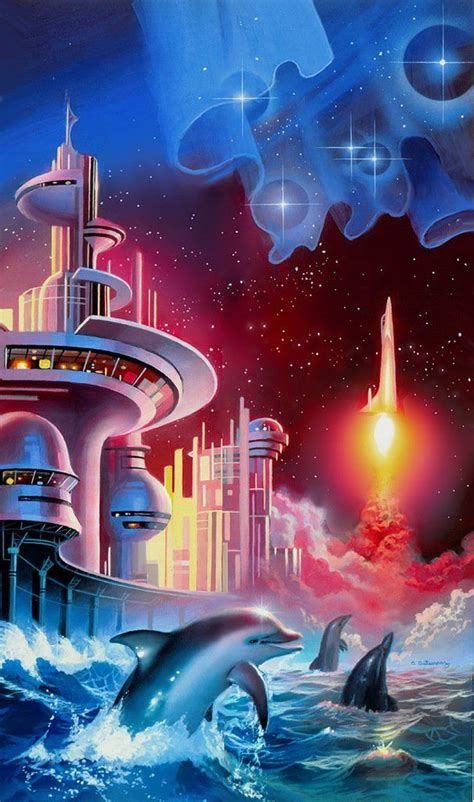 70s Sci Fi Art On Sci Fi City Retro Futurism Science Fiction