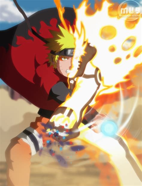 Naruto In Tailed Beast Chakra Mode And Sage Mode Double Power By